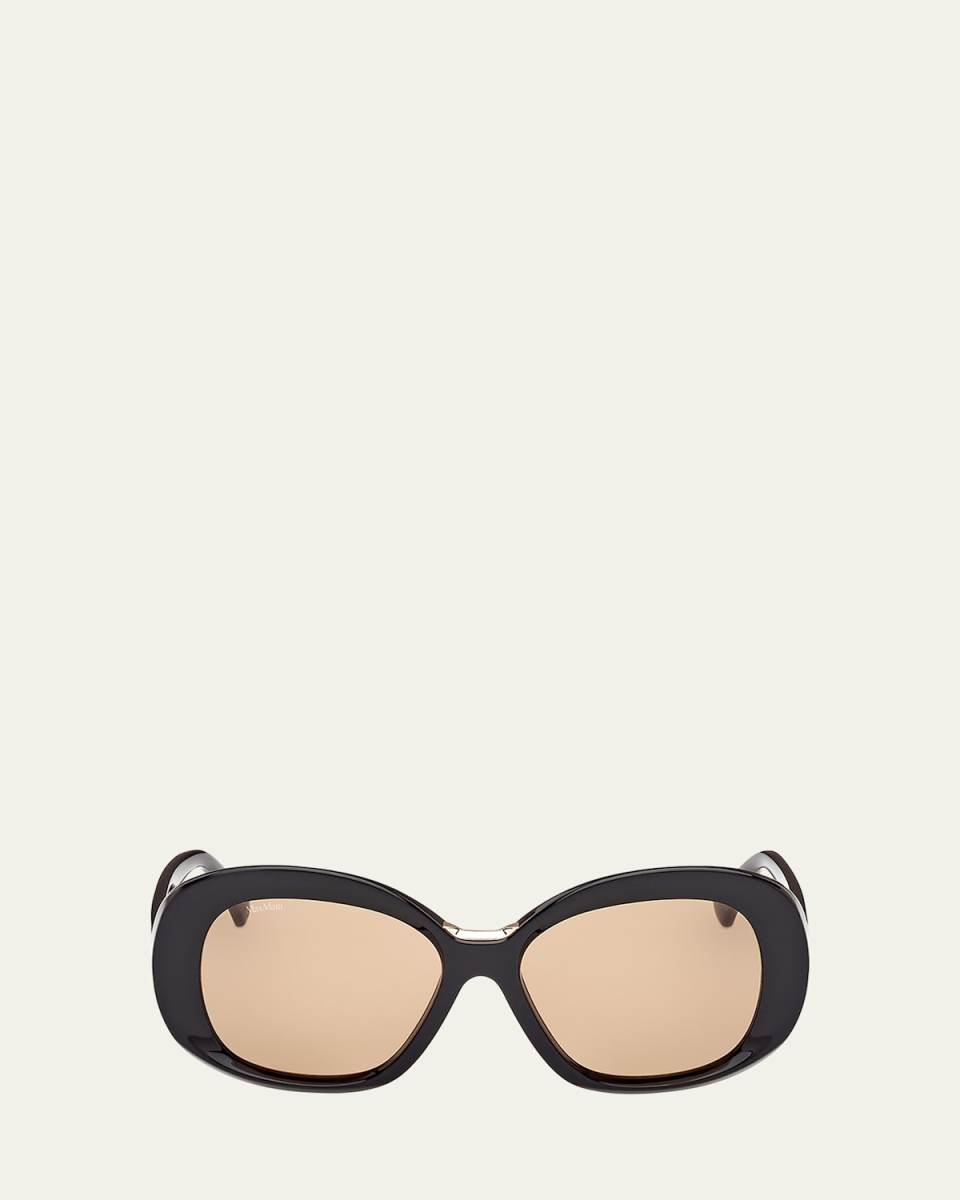 Edna Beveled Acetate Butterfly Sunglasses